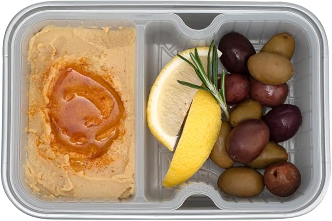 Restaurantware TRAYS ONLY: Futura 10 Ounce Trays For Meal Prep Containers 100 Microwavable Trays For 32 Or 37 Ounce Containers - Containers Sold Separately 2 Compartments White Plastic Food Trays