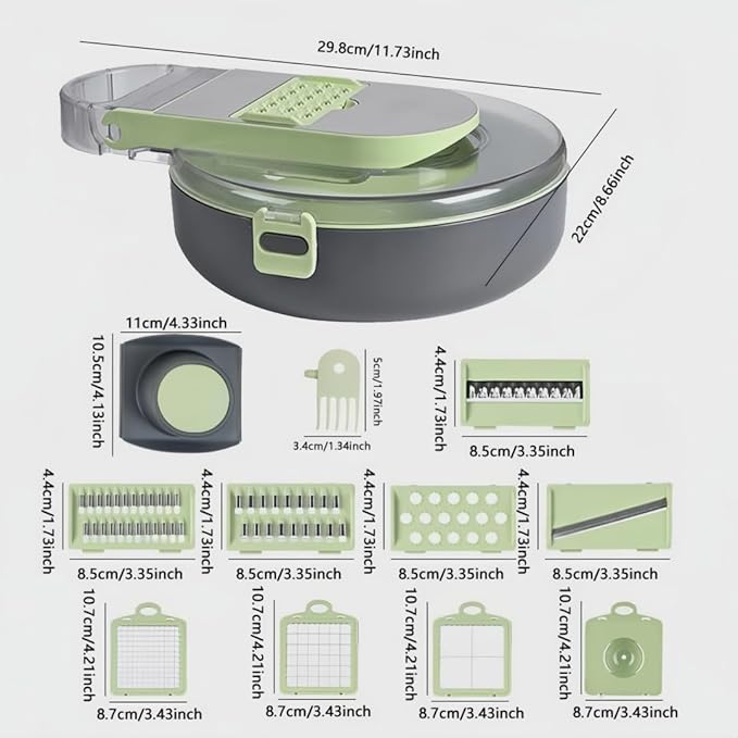 Mandoline Slicer for Kitchen, Food Chopper, Vegetable Slicer with Container