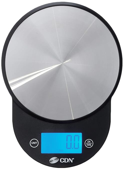 CDN ProAccurate Digital Kitchen Scale, 11 lb, Black