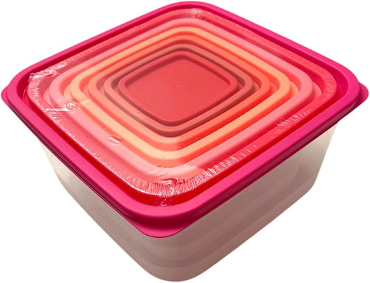 Plastic Food Storage Containers Set, 7-containers, a total of 14 pieces, BPA-Free, for kitchen and meal prep.