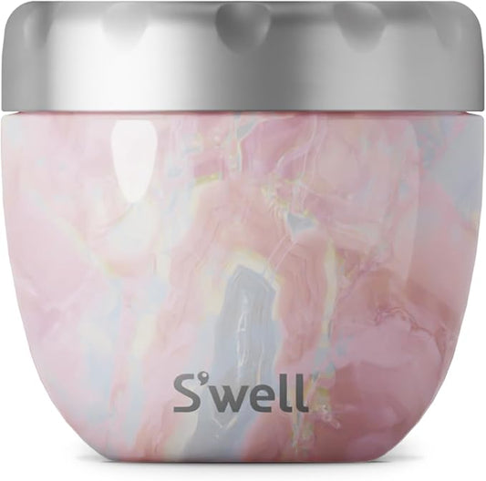 S'well Eats Stainless Steel Food Bowls, 21.5oz, Geode Rose, Triple-Layered Vacuum-Insulated Containers Keeps Food Cold for 11 Hours and Hot for 7 hours, Condensation Free, BPA Free