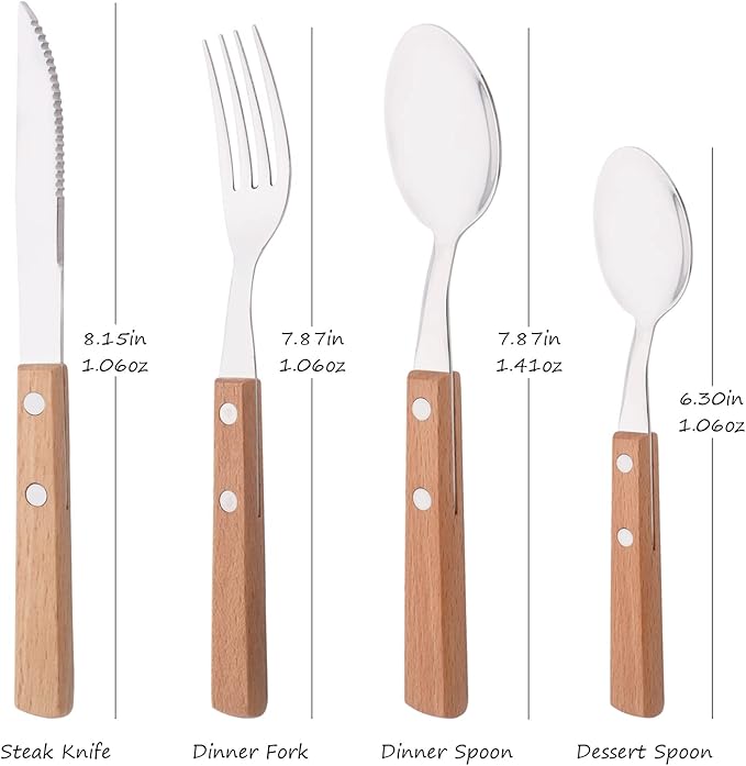 Espresso Spoons, 8-Piece Mini Coffee Stainless Steel Spoons Bistro Small Spoons for Dessert, Tea, Appetizer, Dessert Spoons with Wooden Handle, 6.3-inch Flatware Teapoons
