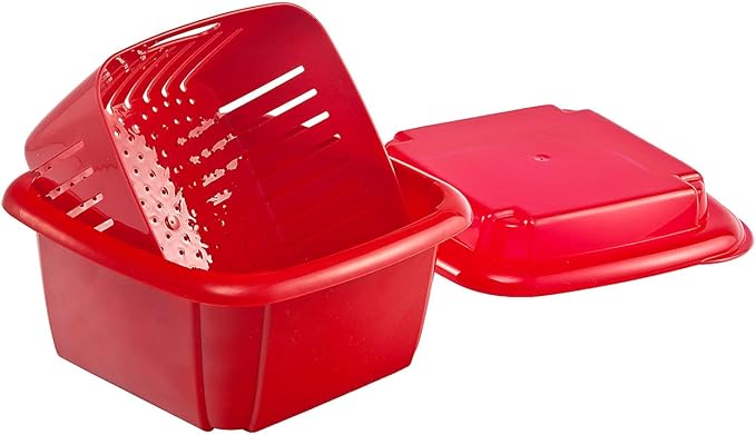 Hutzler Berry Keeper Box, 1 Quart, Red