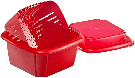 Hutzler Berry Keeper Box, 1 Quart, Red