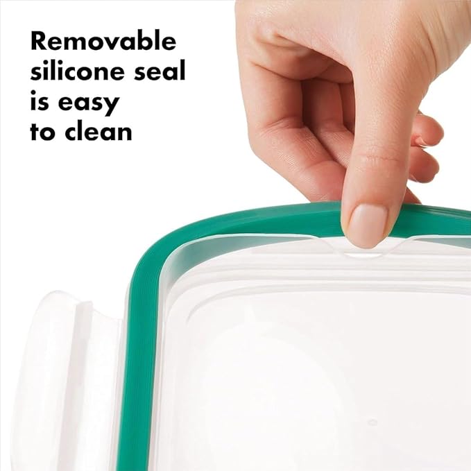 OXO Good Grips 2 Cup Smart Seal Glass Round Food Storage Container, Clear, 1 Count (Pack of 1)