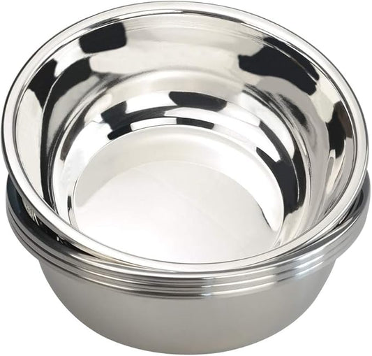 Anbers 18/10 Stainless Steel Mixing Bowl, 9.6 Inch Wide Metal Prep Bowls, 4 Packs