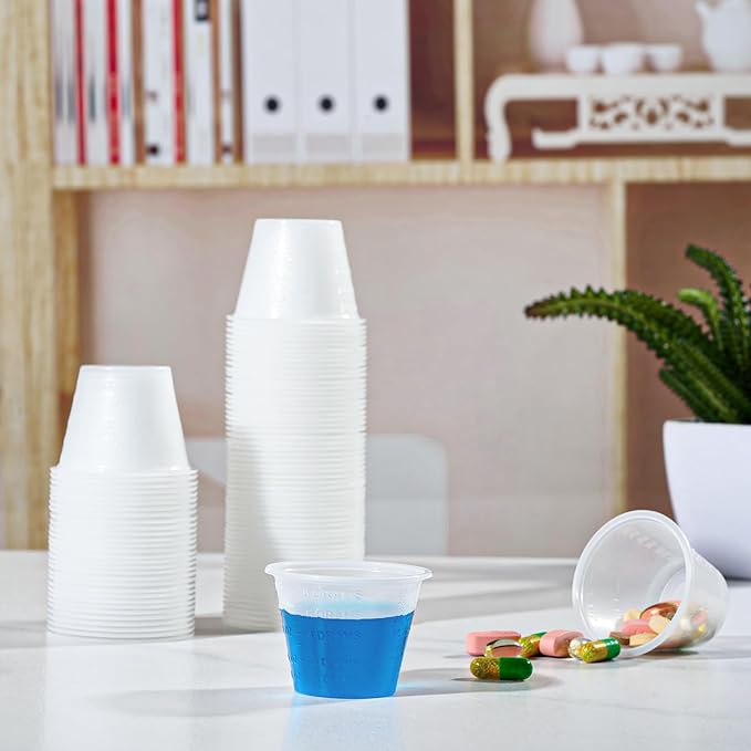 Lilymicky 2000 Count 1 oz Disposable Medicine Cups, 1 oz Plastic Med Cups For Mixed Pills, Medication Measuring, Resin Mixing