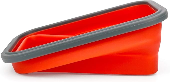 CARTINTS Set of 3 Collapsible Food Storage Containers with Lids, Collapsible Silicone Bowls, Silicone Lunch Containers, For Meal Prep, Camping, Travel, Microwave and Freezer Safe,500ml,Red