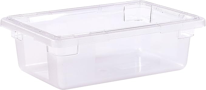 Carlisle FoodService Products Storplus Food Storage Container with Stackable Design for Catering, Buffets, Restaurants, Polycarbonate (Pc), 3.5 Gallons, Clear