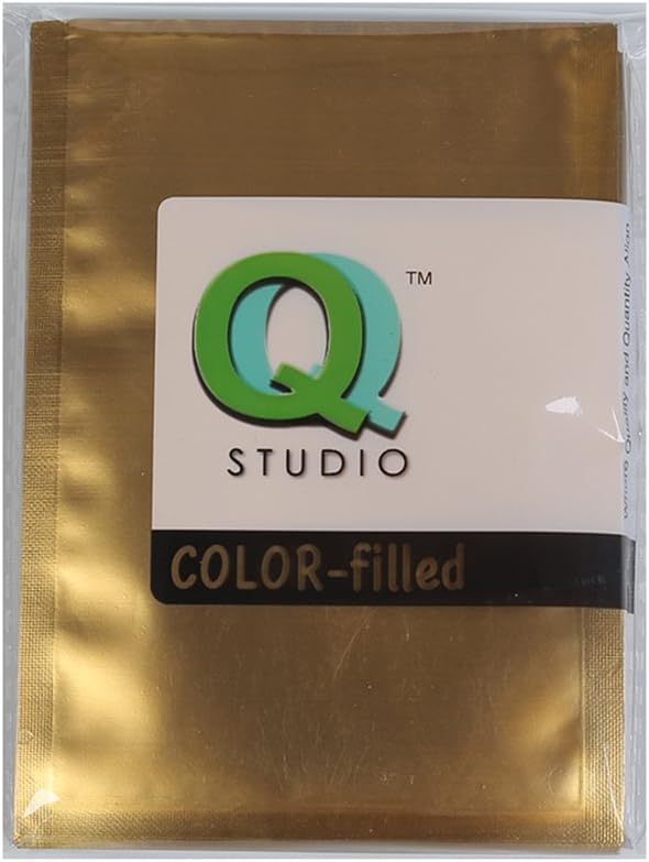 QQ Studio 100 PCS Metallic Mylar Foil Open Top Sealable Bags (9x13cm(3.5x5.1"), 100x Gold)