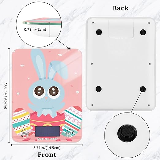 Food Scale Kitchen Scale Food Scales Digital Weight Grams and Ounces Small Electronic Food Scale for Baking Cooking Easter Egg Rabbit