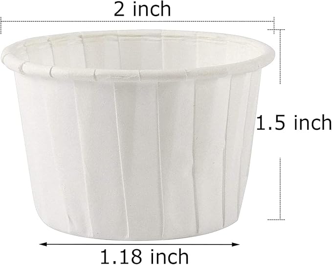 600 pcs Paper Cups Disposable Paper Souffle Cup for Ketchup, Sacrament, Condiments Or Medicine Cup