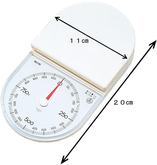 Tanita 1445-WH Cooking Scale, Kitchen Scale, Cooking, Analog, 2.2 lbs (1 kg), 0.1 oz (5 g) Unit, White