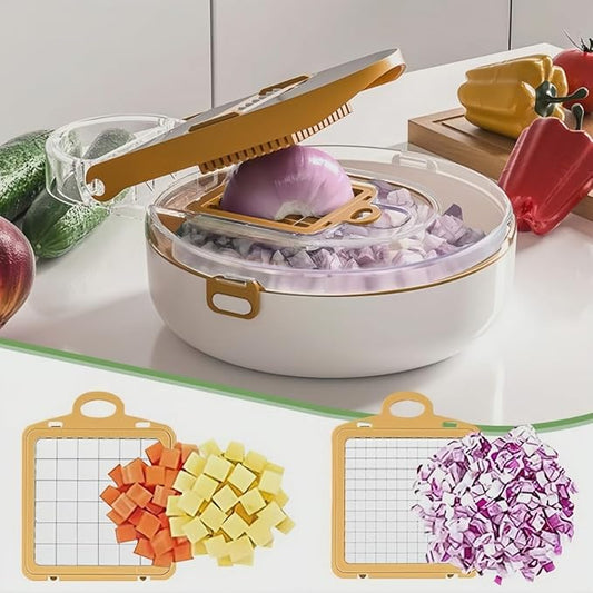 Mandoline Slicer for Kitchen, Food Chopper, Vegetable Slicer with Container
