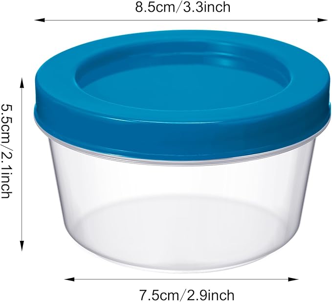 Tanlade 48 Pcs Snack Containers 7 Oz Small Plastic Food Containers with Lids Reusable Freezer Storage Jars Lunch Box, Microwave, Dishwasher and Freezer Safe