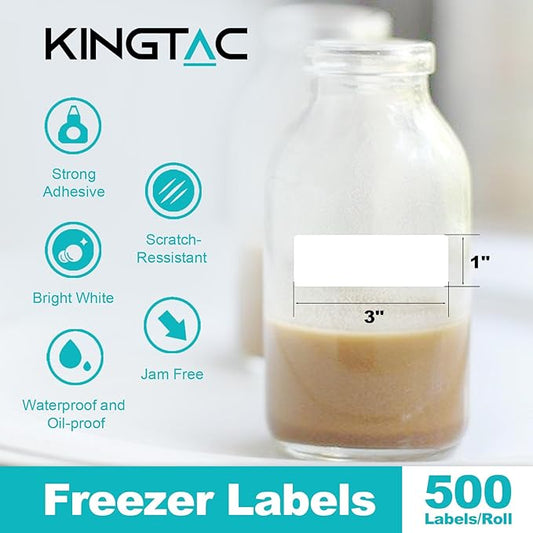 500pcs blank Food Labels,Freezer Labels 1 x 3 Inch Removable for Food Containers, Mason Jar Labels, No Residue Food Storage Labels Perfect for Kitchen cannot be torn, KT-blank-frz-500-1