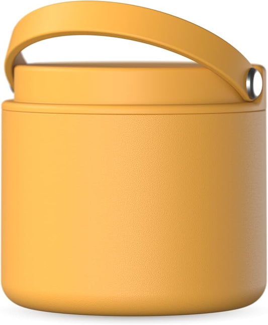 Hydrapeak 18oz Stainless Steel Vacuum Insulated Thermos Food Jar | Thermos for Hot Food and Cold Food, Wide Mouth Leak-Proof Soup Thermos for Adults, 10 Hours Hot and 16 Hours Cold (Tangerine)