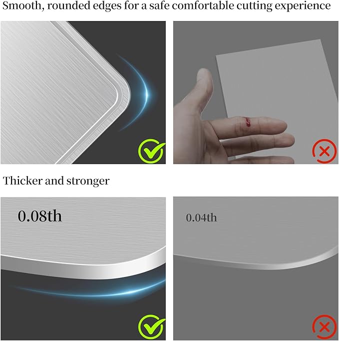 Titanium Cutting Board-Pure Titanium Cutting Boards For Kitchen，Double-Sided Metal Cutting Board with Juice Groove, Separates Meat and Vegetables, Dishwasher Safe (Pure White 14×10 Inch)