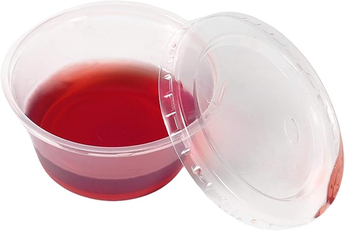 400PCS 3 oz Plastic Portion Souffle Cups with Lids, Disposable Sauce Sampling Cups Clear Jello Shot Container Condiment Cups Dip Dressing for Home Restaurant Takeaway 3x1.4x2.1 Inch