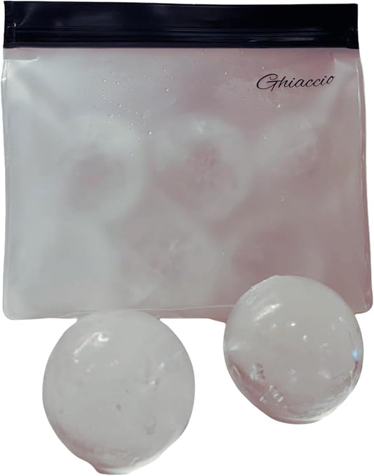 Ghiaccio Reusable Ice Bag - Premium Ice Storage Bags, Plastic Free and BPA Free, Freezer Safe and Leakproof Silicone for Long-Lasting Freshness (Pack of 3)
