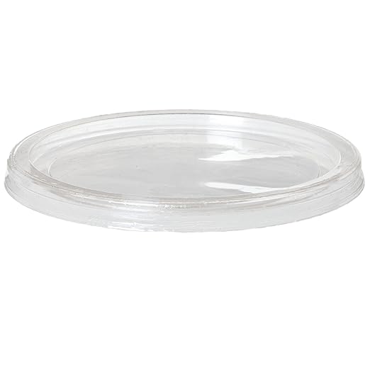 Eco-Products Compostable 8-32oz Clear Round Deli Container Lids, Case of 500, Meal Prep, Made from PLA Plastic, A Renewable Material Made from Plants