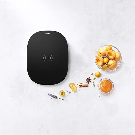 ZWILLING Enfinigy 2-in-1 Digital Kitchen Food Scale, Wireless Charging Station, Max weight 22lbs, Grams & Ounces, .1-gram Accuracy, Black