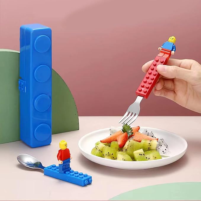 Building Block Cutlery Set Spoon and Fork