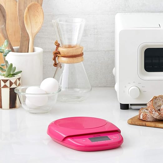Tanita KD-313 PK Cooking Scale, Kitchen Scale, Cooking, Made in Japan, Digital, 6.6 lbs (3 kg), 0.4 oz (1 g) Unit, Pink