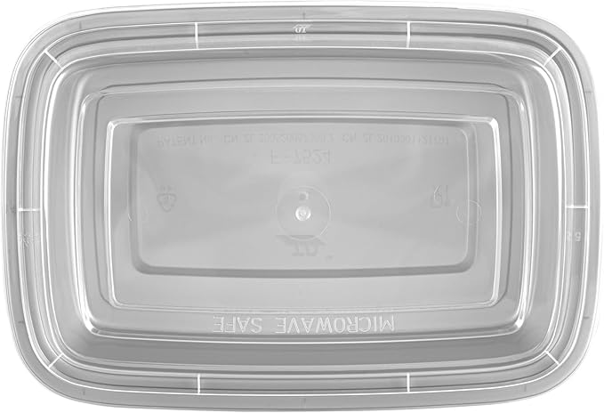 Restaurantware Asporto 24 Ounce Take Out Containers, 100 Food Containers With Lids - Microwavable, Disposable, Silver Plastic To Go Food Containers, No BPA, For Take Out And Delivery