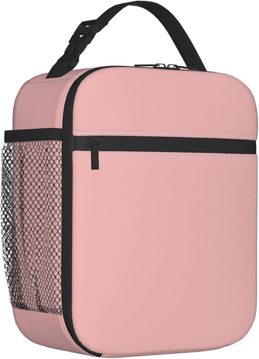 Pink Lunch Bag for Girls Kids Women Washable Thremal Picnic Meal Box for School Office Insulated Cooler Reusable Portable