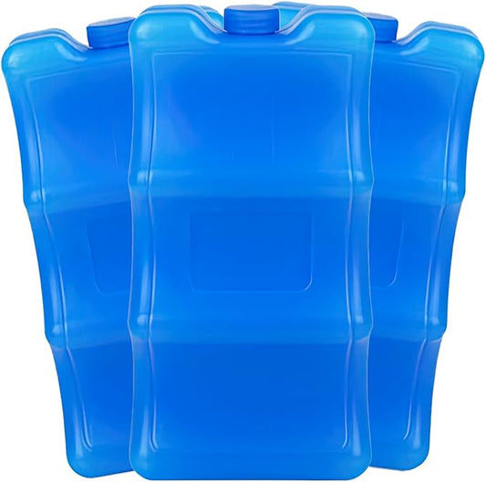 Large Ice Packs, Ice Box Cooler, Cool Coolers Compact Reusable Ice Pack Piece, Wavy Cooling Pad Perfect for Cola, Beer Cans to fit in Lunch Boxes, Coolers, and Beach Bags Blue