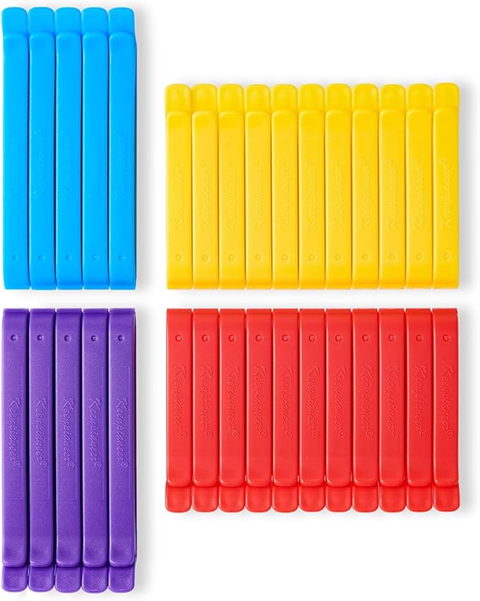 Keenpioneer Decorating Bag Sealing Clips, 32 Pack, Multipurpose for Food and Snack Storage, 3inch and 4inch Long
