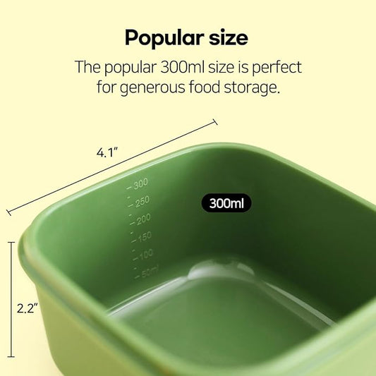 K Silicone Food Containers,10.1oz 300ml 3Pcs 1SET, BPA Free Premium Silicone with Steamhole Lid, Dishwasher,Microwave and Freezer Safe,Semi-persistent Use,Food Grade, FDA