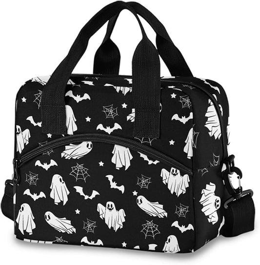 Skull Gothic Insulated Lunch Bag Reusable Lunch Tote Bag Cooler Bag for Women Men Adult Lunch Box with Adjustable Shoulder Strap Leakproof Lunch Bag for Work School Picnic Camping
