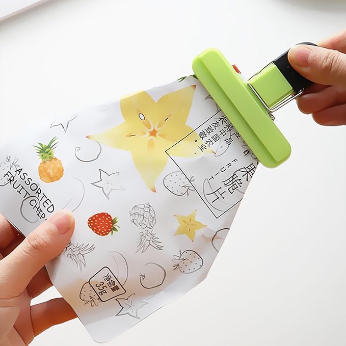 3 Inch Chip Bag Clips 6 Pack Assorted Sizes Food Bag Clips Plastic Heavy Seal Grip, 3 Colors (S)