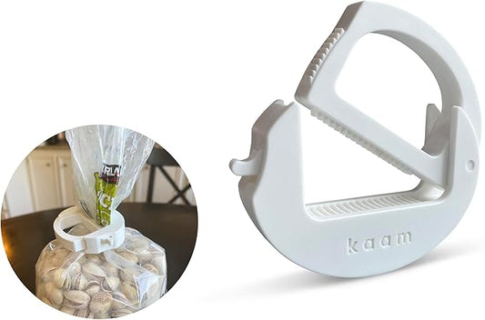 Bag Clip, chip Clip, Food Clip, Bread Clip | Heavy Duty, Adjustable, one Size fits All, Stackable, Magnetic, Fridge & Freezer Safe, Hook-able,Built to Last, Ergonomic (Fluffly Cloud, 1 Pack)