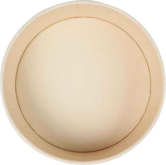 Restaurantware-Sustain 44 Ounce Sturdy Paper Take Out Boxes, 50 Round Take Out Food Containers - With PLA lining, Compostable, Bamboo Paper Containers, Disposable, Greaseproof