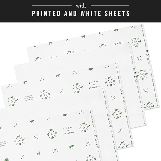 Formaticum Zero Cheese Storage Paper, Compostable, Biodegradable, and Plastic-Free Paper to Keep Cheese and Charcuterie Fresh, 9 x 13 Inches, 75 Total Sheets (5 Boxes)