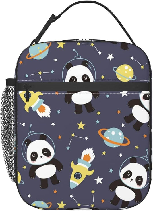Insulated Lunch Box for Girls & Women - Kids Panda Lunch Box for Work, Picnic, School, Travel, Hiking, Beach or Fishing - Polyester Panda Lunch Bag