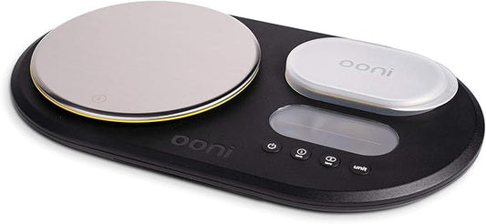 Ooni Dual Platform Digital Scales - Digital Baking Cooking Scales - Digital Kitchen Food Scales - LCD Display with Batteries - Ooni Pizza Oven Accessories