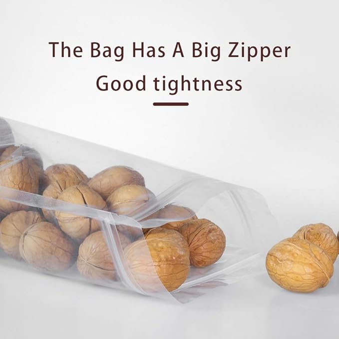 100 Pack Smell Proof Mylar Bags 5.57.9+3.2inch, Resealable Stand Up Food Storage Bags Clear Reusable Self Seal Zipper Lock Mylar Bags for Food, Seeds, Pills (5.57.9+3.2inch)