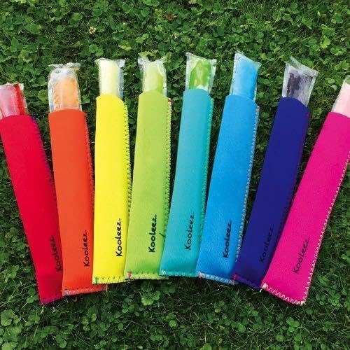 Koverz Kooleez Ice Pop Sleeves, Insulated Neoprene Sleeve for Freezer Pop/Ice Pop, Popsicle Holders for Kids, Washable and Reusable, Assorted Colors, Bold 4-Pack