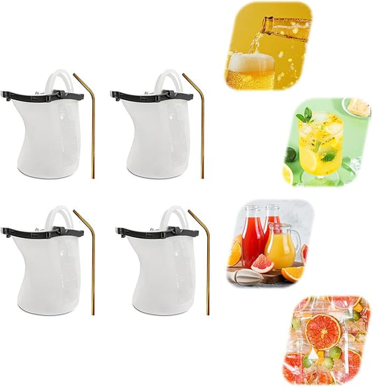 4Pack Reusable Silicone Food Storage Bags, Stand Up Freezer Bag Extra Thick Leakproof for Meats, Cereal, Vegetables, Snack, Lunch, Microwave Safe & Portable for Travel Item
