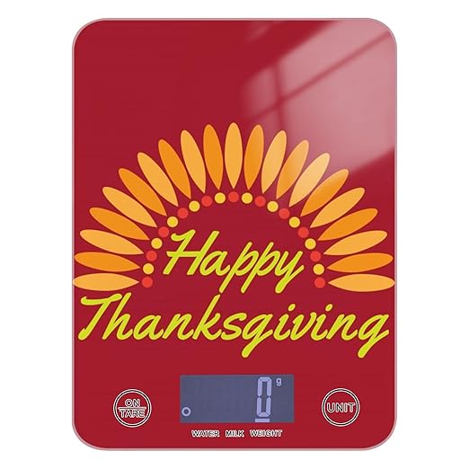 Food Scale Kitchen Scale Food Scales Digital Weight Grams and Ounces Small Electronic Food Scale for Baking Cooking Happy Thanksgiving