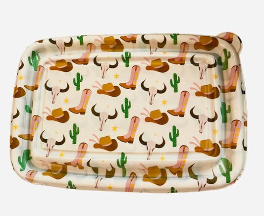 COOK WITH COLOR 20 PIECE PLASTIC RECTANGULAR FOOD CONTAINERS, 10 LIDS & 10 CONTAINERS CAPACITY 33.8 OZ (1L) 9 X 6 X 2 (COWGIRLS), LARGE