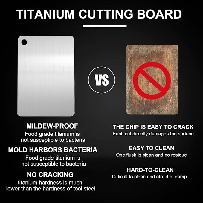 Katuchef Titanium Cutting Board,Katuchef Titanium Cutting Boards for Kitchen,Double-Sided Cutting Board for Vegetables and Meat, Easy to Clean and Store for Home Use(M+L+XL)