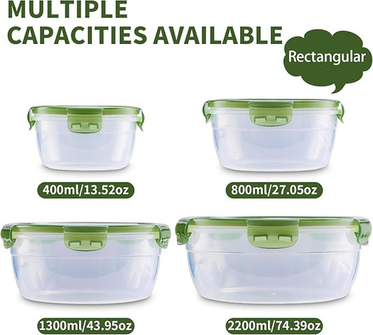 Today's Present Food Storage Container with Lids Set For 8, Plastic Mixing Bowls, Airtight Stackable Leakproof Reusable Storage Containers for Kitchen, BPA Free, Microwave, Freezer, Dishwasher Safe