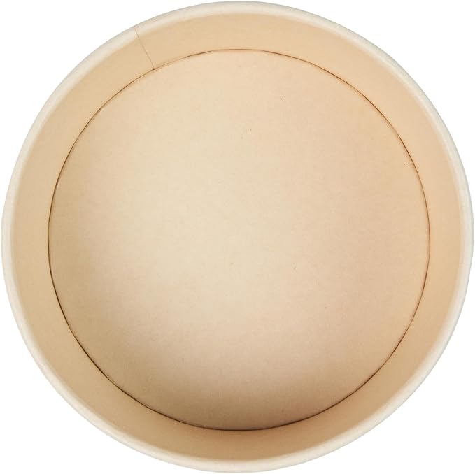 Restaurantware-Sustain 25 Ounce Sturdy Paper Take Out Boxes, 50 Round Take Out Food Containers - With PLA lining, Compostable, Bamboo Paper Containers, Disposable, Greaseproof