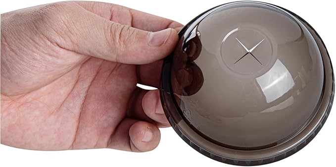 LIDS ONLY: Zero Waste 3.5 x 3.5 Inch Plastic Lids, 100 Disposable Dome Lids - Cups Sold Separately, Commercially Compostable, Black PLA Plastic Lids, Fits 12,16, And 24 Ounce Cups - Restaurantware