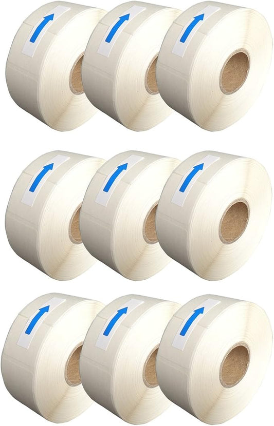 Liked Blank White 1 x 2 Inch Dissolvable Labels for Food Rotation Prep roll of 500 (9 Rolls)